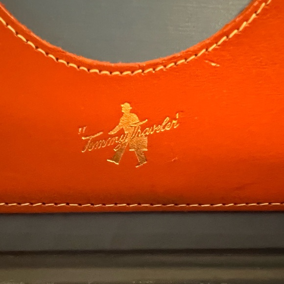 Tommy Traveler Vintage VGC Small Brown Leather Train Travel Cosmetic Suitcase - Picture 9 of 9